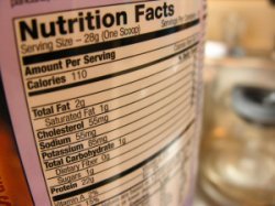 nutrition label